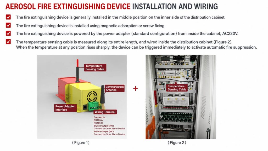 AEROSOL FIRE EXTINGUISHING DEVICE INSTALLATION AND WIRING - EcoNewlink