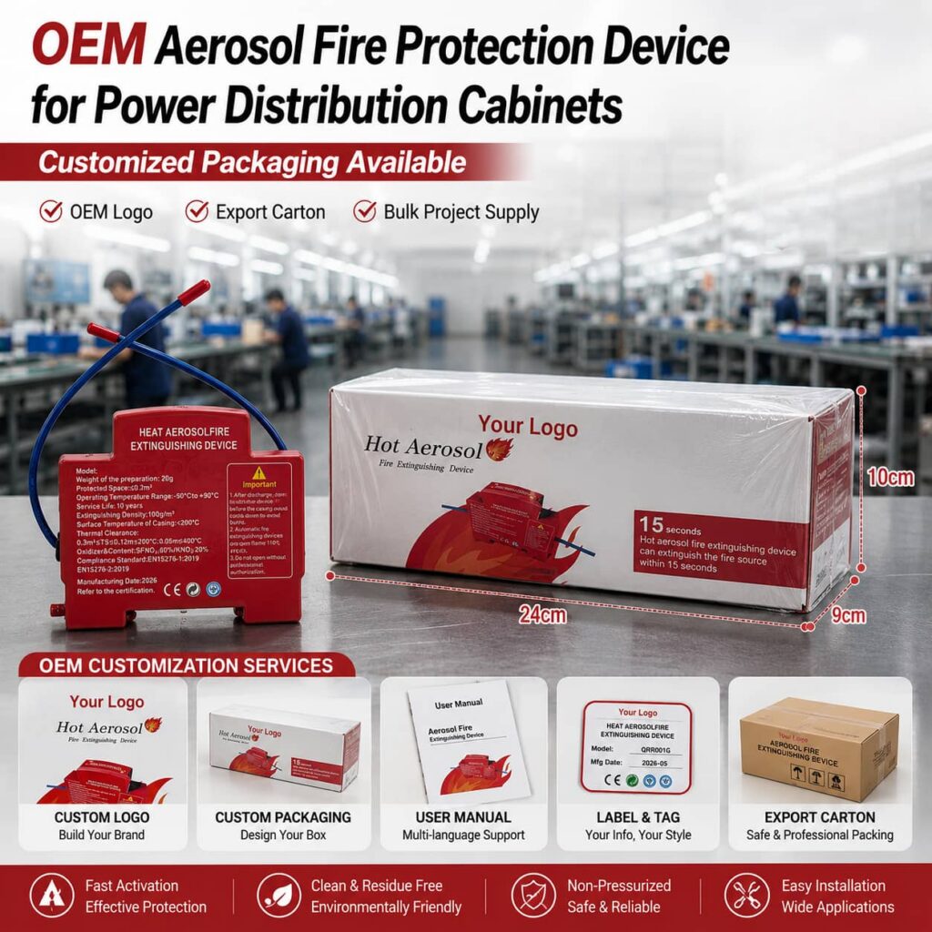 OEM Aerosol Fire Protection Device with customized packaging and logo options. - EcoNewlink
